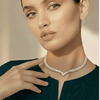 V Shape Gemstone Nacklace Set $_0047 (Golden-Transperant) - MAWKLUXORA