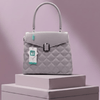 The Heritage Tan Diamond HandBag RP 0094 ( Light Grey) - MAWKLUXORA