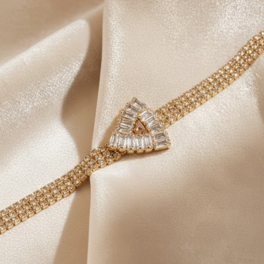 Prism Crystal Bracelet $_0062 (Golden-Transperant)