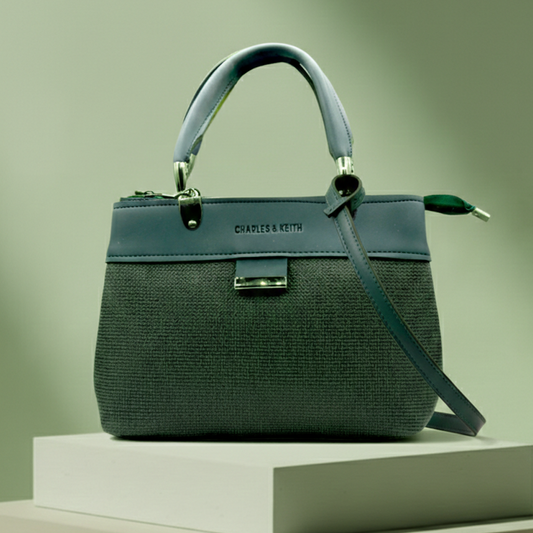 Charles & Keith Inspired Dark Green Textured Shoulder Bag RP 0103