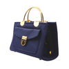 Navy Blue Minimalist Handbag RP 0110 (Blue Golden) - MAWKLUXORA