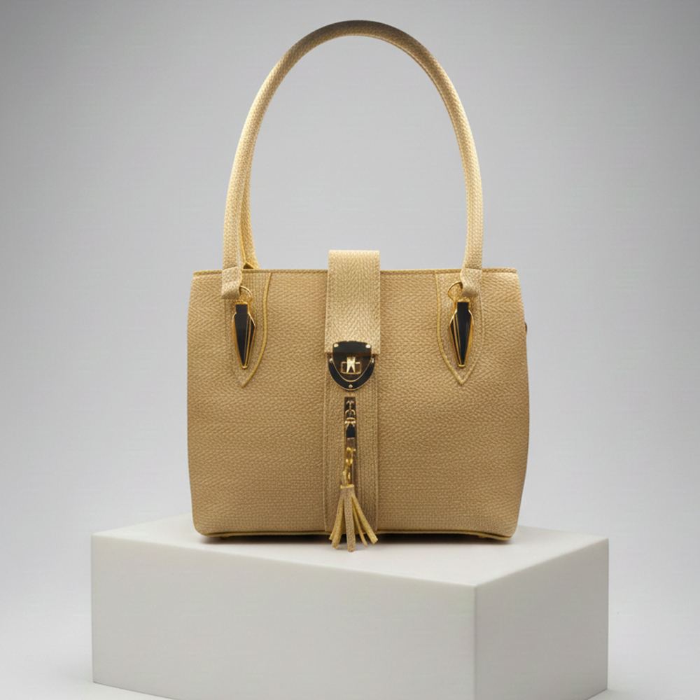 The Sand-weave Tassel HandBag RP 0098 (Beige)