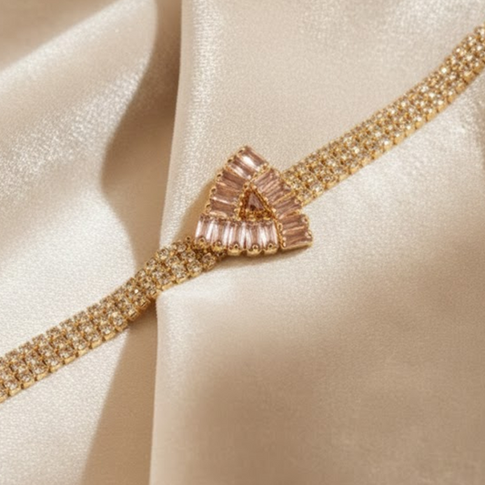 Prism Crystal Bracelet $_0062 (Golden-Pink)