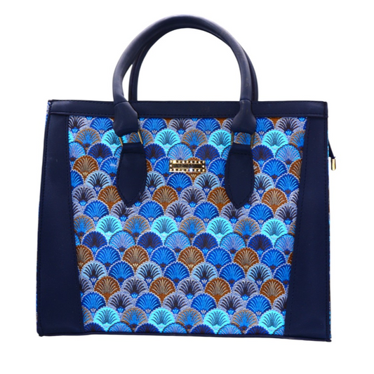 Ocean Crest Shell HandBag RP 0097 (Blue Brown)