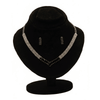 V Shape Gemstone Nacklace Set $_0047 - MAWKLUXORA