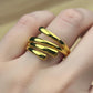 Four Layer Spiral Ring