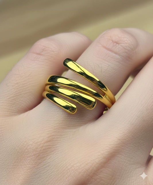 Four Layer Spiral Ring