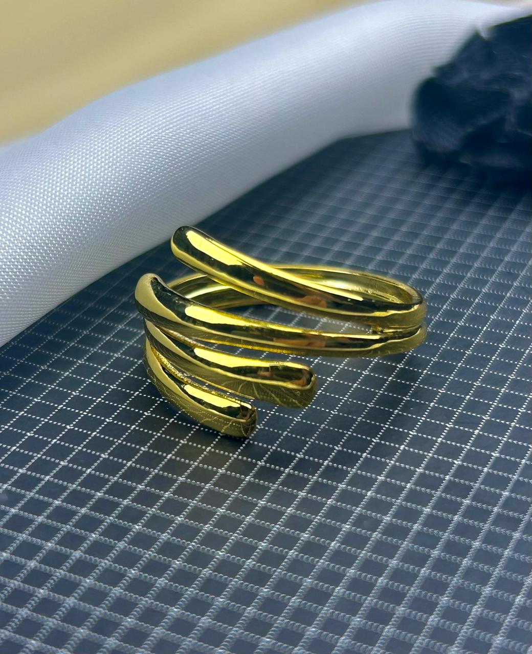Four Layer Spiral Ring
