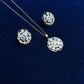 Silver Crystal Zircon Jewelry Set