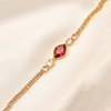 Pear Shaped Chain Barcelet $_0063 (Golden-Red)