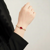 Pear Shaped Chain Barcelet $_0063 (Golden-Red)